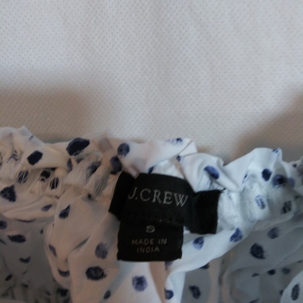 J. Crew Cinched-waist Cotton Poplin Tank Top In Dot Vacation Summer Size Small - Picture 6 of 9